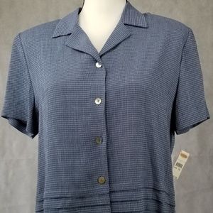 Talbots VTG Womens Blouse Size 10 Short Sleeves
